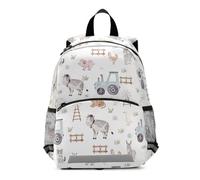 Mnsruu Toddler Backpack, Farm Animals Kids Nursery Bag Preschool