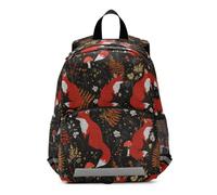 Mnsruu Toddler Backpack, Fox Fern Leaf Kids Nursery Bag Preschool
