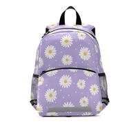 Mnsruu Toddler Backpack, Purple Background Daisy Kids Nursery Bag Preschool