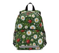 Mnsruu Toddler Backpack, White Daisy Ladybugs Kids Nursery Bag Preschool