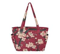 Mnsruu Tote Bag for Women Magic Electric Guitar Music Fire Large Capacity Shoulder Handbag with Zip and Compartments Quilted Work Bags for School Travel Beach