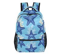 Mnsruu Travel Laptop Backpack, Coral Reef Starfish Underwater Backpack, Lightweight & Water Resistant School Rucksack for Teens Boys Girls Adult