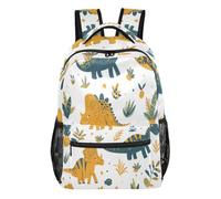 Mnsruu Travel Laptop Backpack, Cute Triceratops Dinosaur Backpack, Lightweight & Water Resistant School Rucksack for Teens Boys Girls Adult