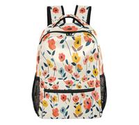 Mnsruu Travel Laptop Backpack, Floral Flower Bush Backpack, Lightweight & Water Resistant School Rucksack for Teens Boys Girls Adult