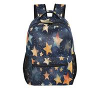 Mnsruu Travel Laptop Backpack, Purple Galaxy Stars Backpack, Lightweight & Water Resistant School Rucksack for Teens Boys Girls Adult