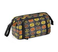 Mnsruu Trick Or Treat Round Pencil Case Large Capacity Pencil Pouch Stationery Bag for Office School