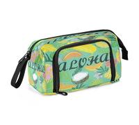Mnsruu Tropical Aloha Pencil Case Large Capacity Pencil Pouch Stationery Bag for Office School