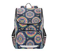 Mnsruu Ukrainian Easter Eggs Kids Backpack Rucksack Bag for School Girls & Boys, Cute School Bag for Kids, Kids Bookbag for Elementary with Reflective Strip