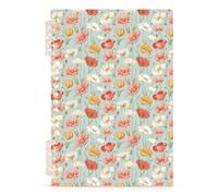 Mnsruu Vintage Poppy Floral Spiral Notebook Journals 1 Pack, Hardcover Lined Journal for Women, A5 College Ruled Notebooks for Journaling Writing Work Office School 5.7x8.3 Inch