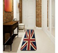 Mnsruu Vintage Union Jack UK Flag London Collection Area Mat Rug Rugs for Living Room Bedroom Kitchen 61cm x 182.88cm(2 x 6 feet)