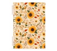 Mnsruu Watercolor Sunflower Pattern Spiral Notebook Journals 1 Pack, Hardcover Lined Journal for Women, A5 College Ruled Notebooks for Journaling Writing Work Office School 5.7x8.3 Inch