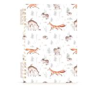 Mnsruu Watercolor Woodland Animals Owl Hedgehog Spiral Notebook Journals 1 Pack, Hardcover Lined Journal for Women, A5 College Ruled Notebooks for Journaling Writing Work Office School 5.7x8.3 Inch