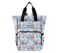 Mnsruu Wearing A Scarf with A Rabbit Pattern Baby Diaper Bag Backpack Large Bag Waterproof Travel Diaper Bags for Moms and Dads