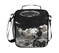 Mnsruu Western Cowboys Black Lunch Bags Kids Insulated Lunch Box for Boys Girls Children's School Thermal Cooler Bag Meal Tote