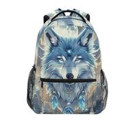 Mnsruu Wolf Dream Catcher Wolves Boho Backpack Rucksack School Bag for Girls Boys Kids Student Boogbag Laptop Travel Daypack