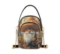 Mnsruu Women Girls Crossbody Bag, Gnomes Mushroom Cap Ladies Shoulder Bag, Cellphone Handbags Coin Purse Wallet Gifts
