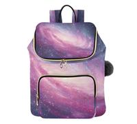 Mnsruu Women’s Quilted Backpack Quilted Backpack for Women Galaxy Universe Travel Laptop Bag with Luggage Strap & Hidden Pockets Lightweight Casual Work College Daypack