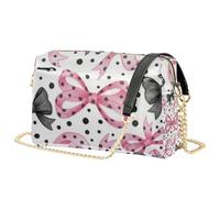 Mnsruu Women's Crossbody Bag Beautiful Bow Tie Shoulder Bag PU Leather Handbag