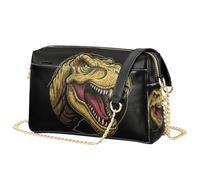 Mnsruu Women's Crossbody Bag T-rex Dinosaur Shoulder Bag PU Leather Handbag