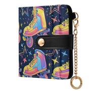 Mnsruu Womens Wallet Cute Small Wallets for WomenGroovy Funky Ladies Purse with RFID Protection Wallet Coin Purse with ID Window