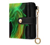 Mnsruu Womens Wallet Cute Small Wallets for WomenRed Green Flame Dragon Ladies Purse with RFID Protection Wallet Coin Purse with ID Window