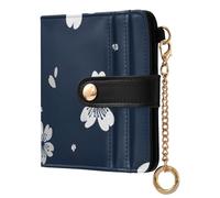 Mnsruu Womens Wallet Cute Small Wallets for WomenWhite Cherry Blossoms Ladies Purse with RFID Protection Wallet Coin Purse with ID Window