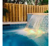 MNSSRN Modern Flowing Water Landscape Wall, Swimming Pool Stainless Steel Water Curtain Waterfall Indoor Side Wall Landscape Falling Water Waterfall,B,80