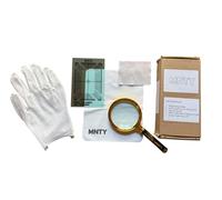 MNTY Card Grading Kit with Magnifying Glass, Centering Tool, Gloves and Cleaning Cloths, Professional Card Collection Maintenance Set