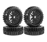 MNUHGYHD 4PCS for 115mm 1/8 Scale RC Buggy Tires & Wheels | 17mm Hex Wheel for ARRMA Typhon Talion TRAX-XAS | Off-Road Upgrade(Schwarz)