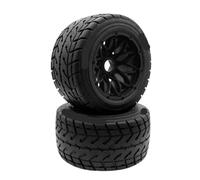 MNUHGYHD Front or Rear Tire Assembly Wheel Hub or Beadlock Ring for 1/5 HPI ROFUN ROVAN KM BAJA 5B Rc Car Toys Games Parts(Rear Black Style1)