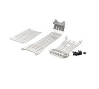 MNUHGYHD Stainless Steel Chassis Armor Skid Plate Axle Protector for TAM-IYA Hotshot II 2024 58737 for 1/10 RC Car Upgrade Parts Accessories