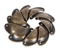 MNUPL 10pcs Vintage Drawer Knobs Handles Door Furniture Cabinet Pull Cupboard Knob Antique Brass Shell Kitchen Drawer Hardware Tools(02)