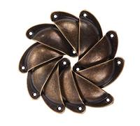 MNUPL 10pcs Vintage Drawer Knobs Handles Door Furniture Cabinet Pull Cupboard Knob Antique Brass Shell Kitchen Drawer Hardware Tools(04)