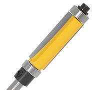 MNUPL 1Pc 6mm 1/4" Shank Template/Trim Router Bit, With 2" Long Routing Cutters. Features: Top & Bottom Ball Bearings Woodworking Tool(Size:6.35X12.7X38)
