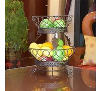 MNUvxzaewf Kitchen Countertop Fruit Rack-Fruit Basket Stand 2 Tier(D)