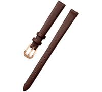 MNUvxzaewf Leather Watch Bracelet 6mm - 18mm Small Size Replacement Wristband Women's Accessories(Brown Rose Gold,14mm)