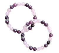 Mnuwoee 2 Pcs Menopause Bracelet for Women Adjustable Crystal Bracelets | Natural Stone Bracelet,Healing Anxiety Relief Stretch Elegant Comfortable for Daily Wear and Meditation Practices