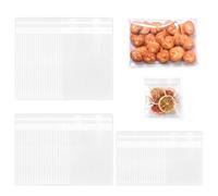 Mnuwoee 300 Pack Small Clear Cellophane Bags 5.5x5.5cm/8x12cm/12x16cm | 3 Sizes Small Clear Resealable OPP Self Seal Cellophane Bags for Sweets Biscuits Cookies Jewellery Cards Party Favour Display