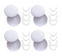 Mnuwoee 4Pairs Clip in Veneers Teeth, Adjustable Snap-On Clip on Veneers | Clip in Teeth, Whitening Cosmetic, Soft and Comfortable, Easy to Wear, Fake Tooth for Men Women Temporary Tooth Repair