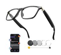 MNVOEQ AI Smart Wireless Bluetooth Translation Glasses for Men/Women with Speakers/Bluetooth&140+ Languages Translation Sports/Travel/Drive/Busniess (M1+AI+Color Change Lenses+Black)