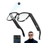 MNVOEQ Smart Glasses with Camera 4K, Video Recording.Bluetooth for Men & Women -Hands-Free Recording Glasses with Audio, Al-Powered Wearable Tech