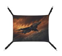 MNVTSKOP A Fighter Jet Pet Hammock Breathable Cat Hanging Hammock with Adjustable Straps and Metal Hooks Plush Small Animal Soft Hideout Bed for Indoor and Outdoor