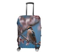 MNVTSKOP A Little Bird Luggage Covers Scratch-Resistant Washable Suitcase Cover Polyester Elastic Travel Baggage Protector for Suitcase Protector Cover, White, XL