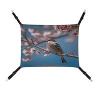 MNVTSKOP A Little Bird Pet Hammock Breathable Cat Hanging Hammock with Adjustable Straps and Metal Hooks Plush Small Animal Soft Hideout Bed for Indoor and Outdoor