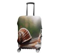 MNVTSKOP A Photo of A Snail Luggage Covers Scratch-Resistant Washable Suitcase Cover Polyester Elastic Travel Baggage Protector for Suitcase Protector Cover, White, XL