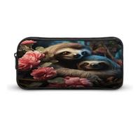 MNVTSKOP A Sloth And A Baby Sloth Pencil Case Large Capacity Pencil Pouch Office Pencil Bag for Men Women Desk Organizer
