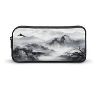 MNVTSKOP Abstract Ink Painting Pencil Case Large Capacity Pencil Pouch Office Pencil Bag for Men Women Desk Organizer