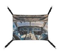 MNVTSKOP Airplane Cockpit Pet Hammock Breathable Cat Hanging Hammock with Adjustable Straps and Metal Hooks Plush Small Animal Soft Hideout Bed for Indoor and Outdoor