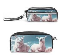 MNVTSKOP Alpacas Together Makeup Bag Small Cosmetic Travel Case Portable Stationery Organizer for Women Teacher