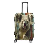 MNVTSKOP Bear Koala Luggage Covers Scratch-Resistant Washable Suitcase Cover Polyester Elastic Travel Baggage Protector for Suitcase Protector Cover, White, S